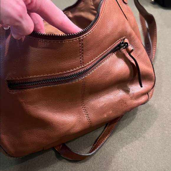 Patricia Nash Embossed Brown Leather Shoulder Bag - Picture 6 of 8